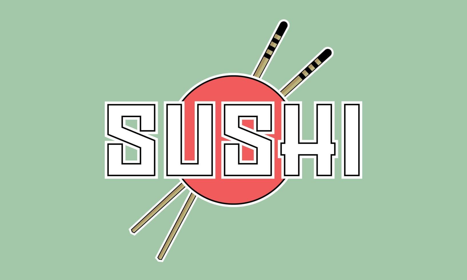 Sushi Restaurant Logo Vector Template