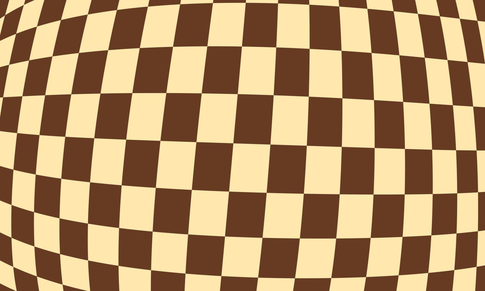 Retro Bulging Checkered Squares Pattern Background vector