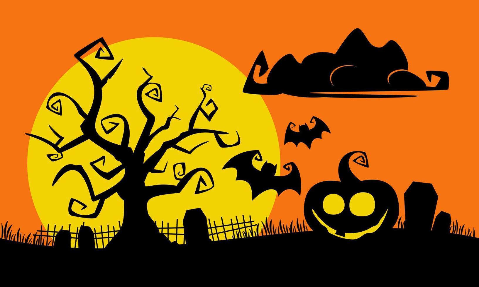 Cartoony Halloween Vector Illustration