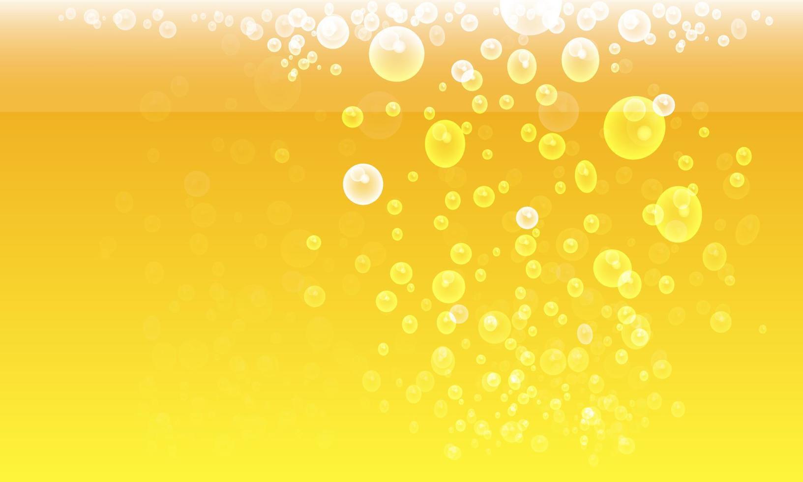 Beer Fizzy Orange Drink Bubbles Sparkling Golden Beverage vector