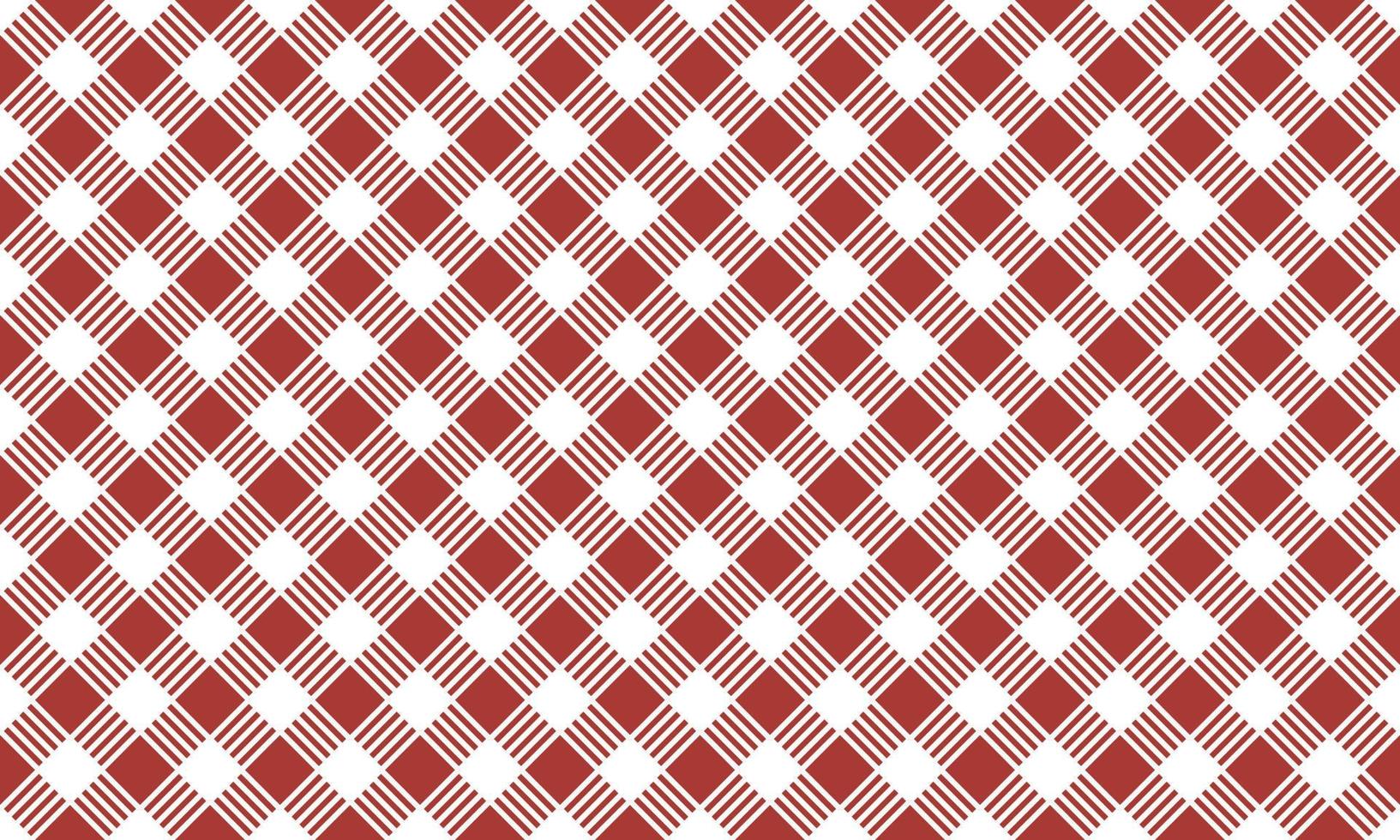 Retro Vintage Seamless Red Gingham Pattern Checkered Fabric Cloth vector