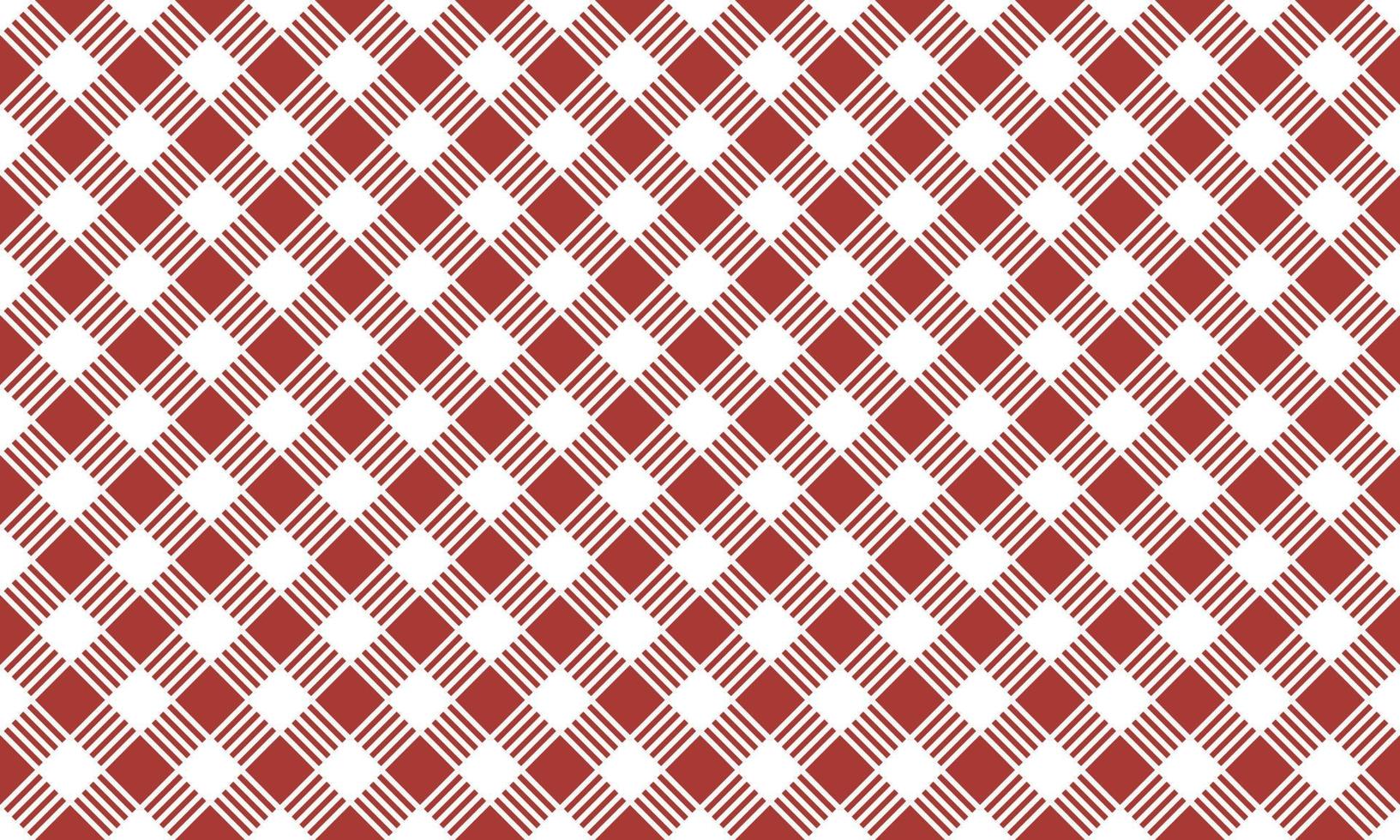 Retro Vintage Seamless Red Gingham Pattern Checkered Fabric Cloth vector