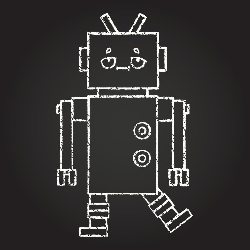 Robot Chalk Drawing 13105700 Vector Art at Vecteezy