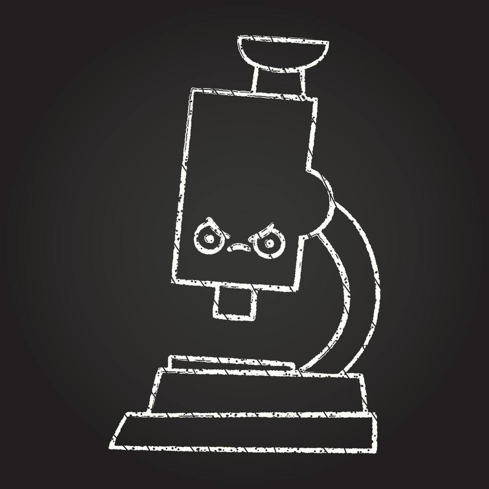 Microscope Chalk Drawing vector