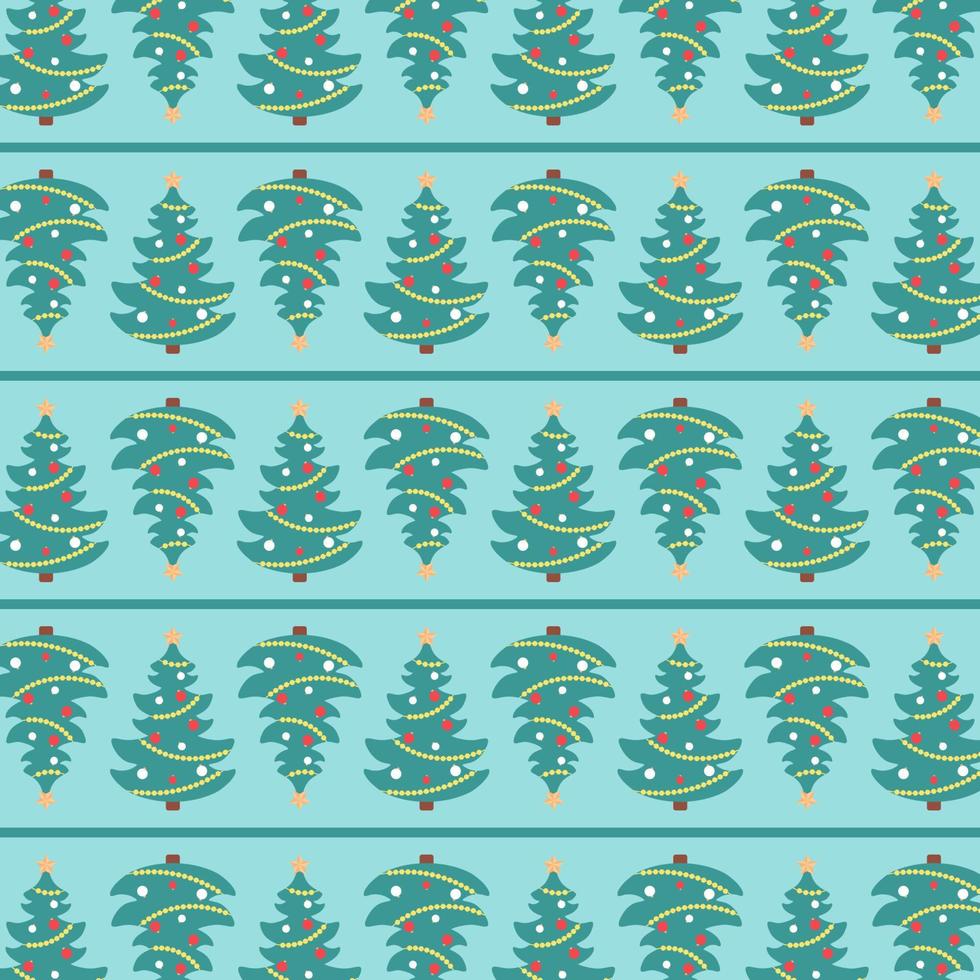 Concept Of Pattern With Pines For Christmas Textile, Package, Vector Illustration In Flat Style