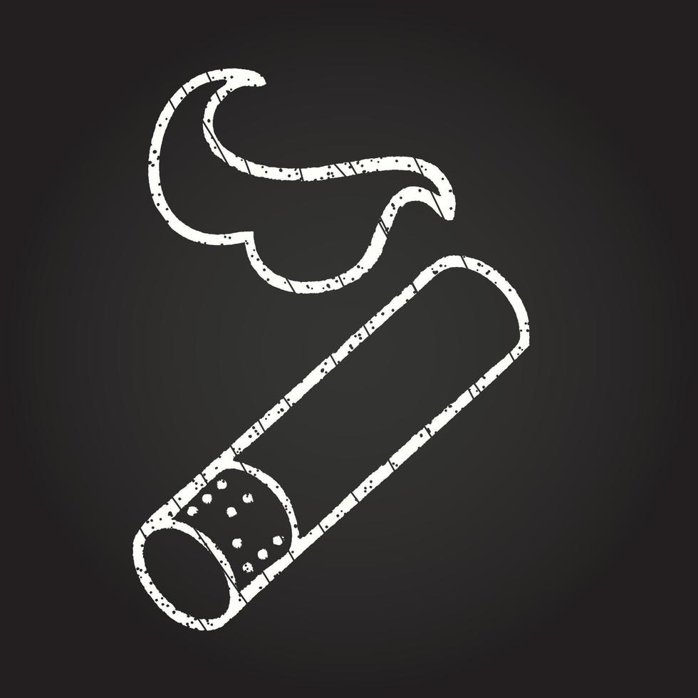 Cigarette Chalk Drawing vector