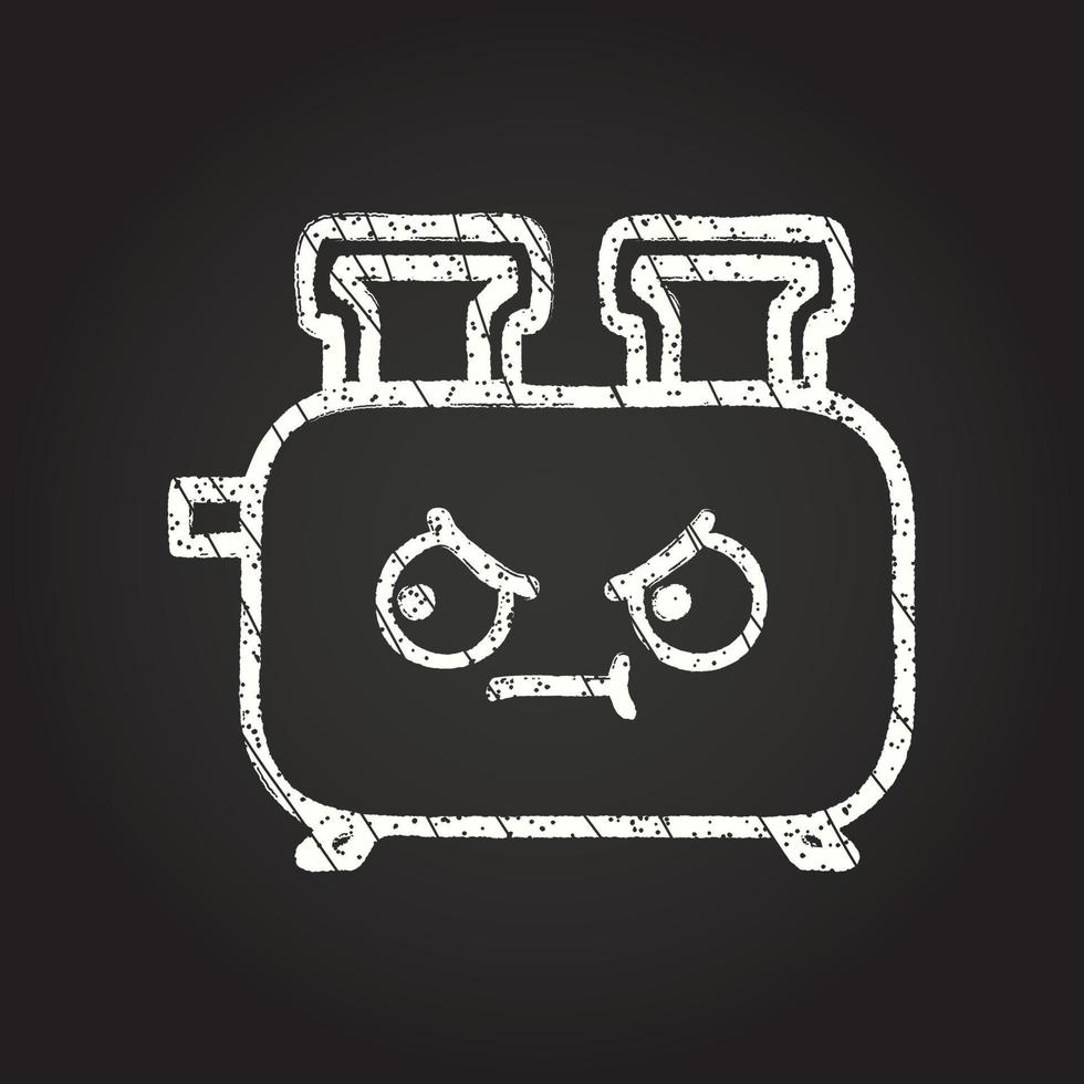 Toaster Chalk Drawing vector