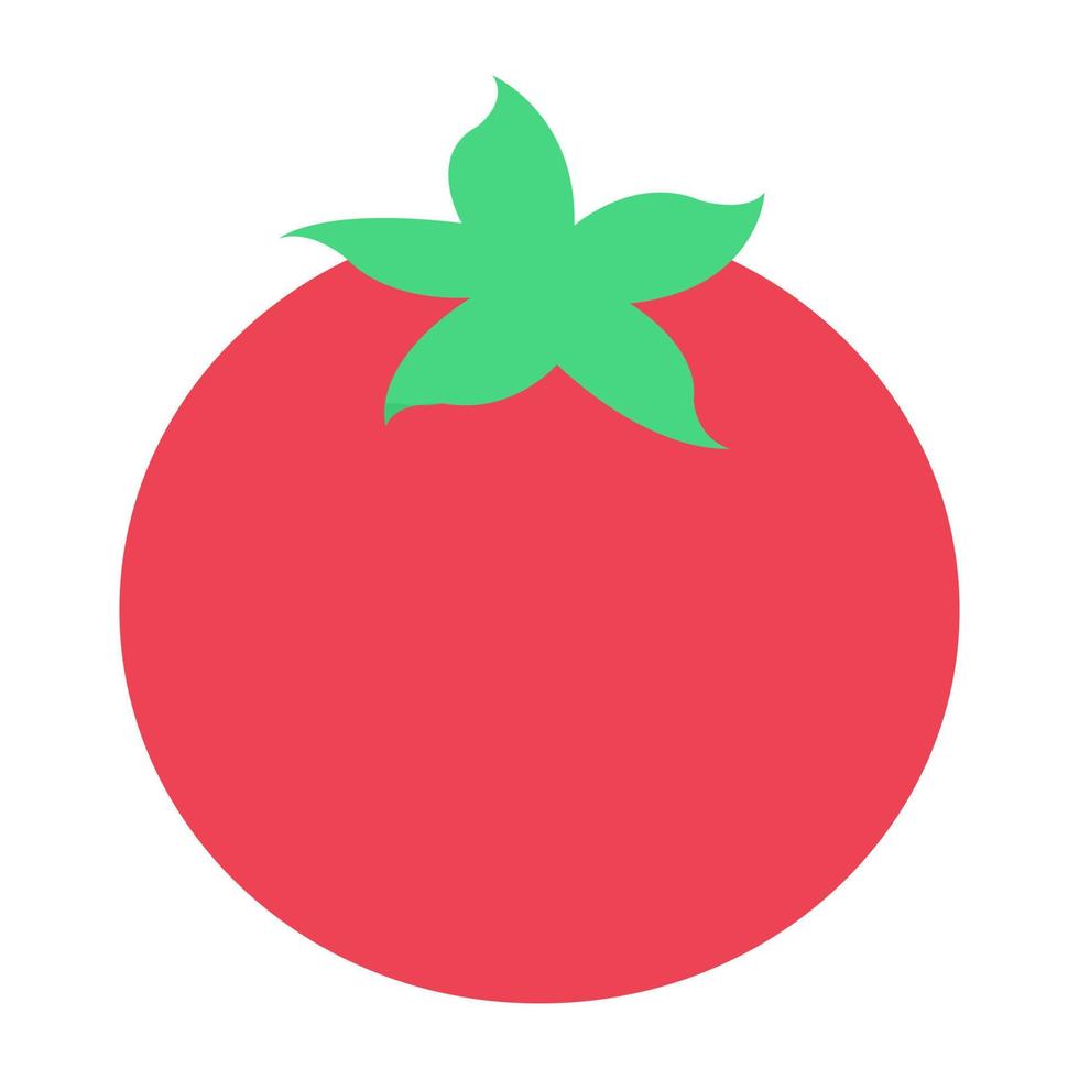 Red tomato icon in flat design vector