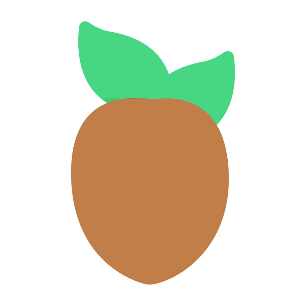 Kiwi fruit icon, unique flat design vector