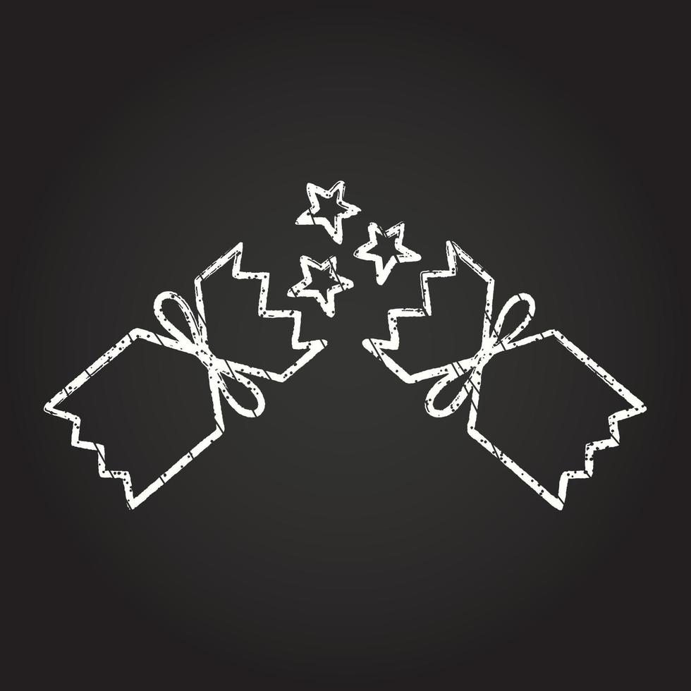 Christmas Cracker Chalk Drawing vector