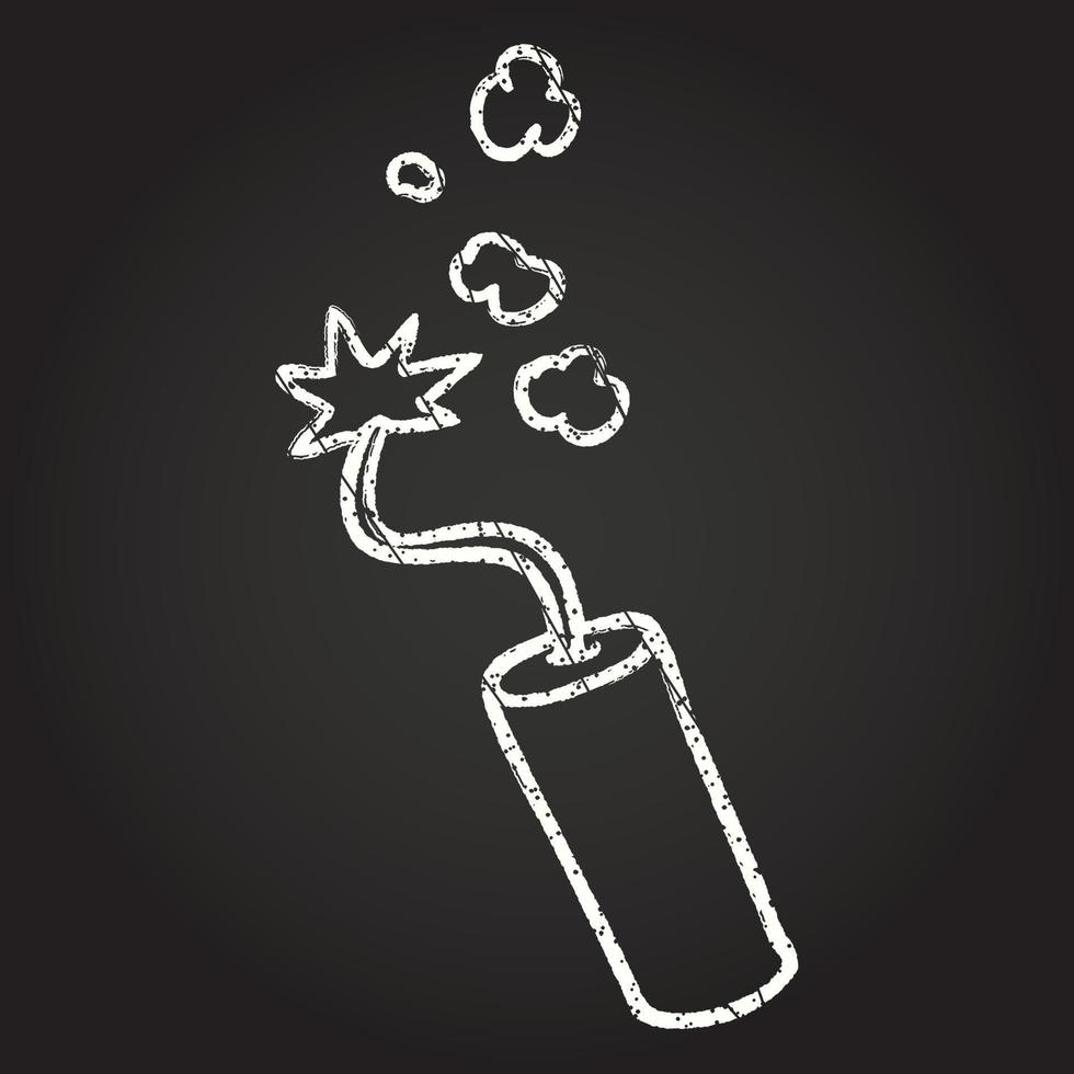 Dynamite Stick Chalk Drawing vector