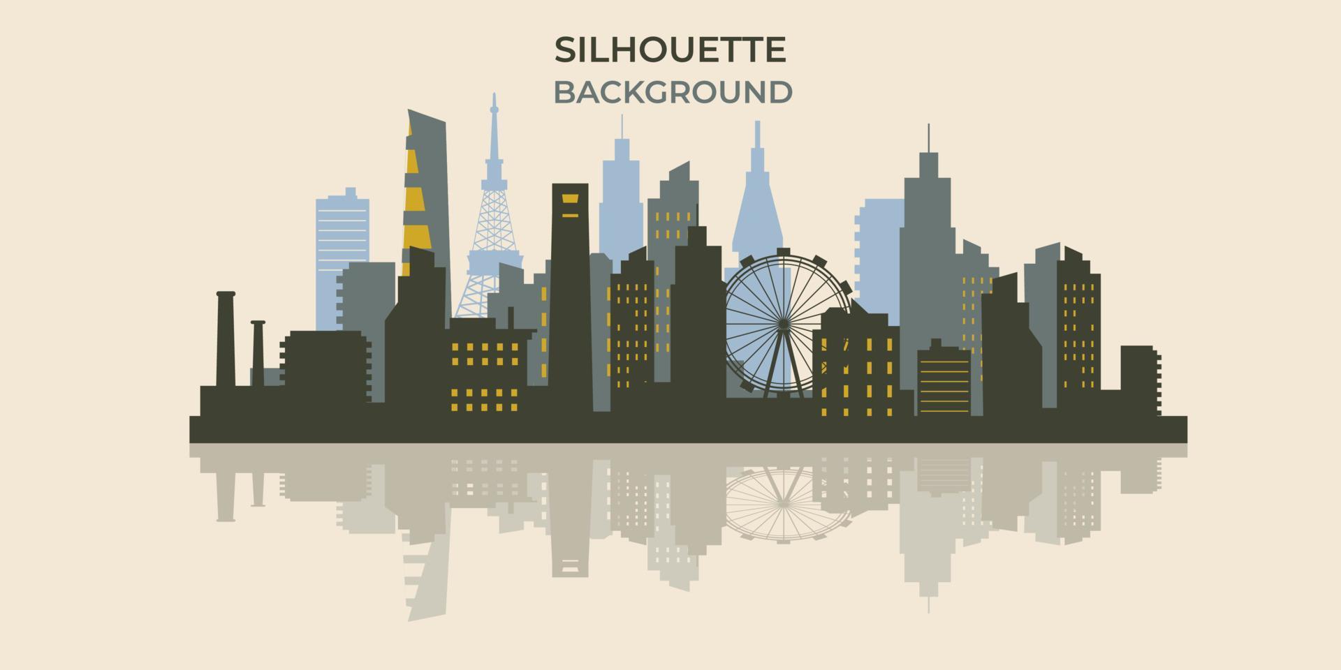 City flat background vector