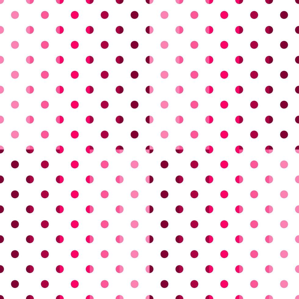 red and pink polka dots background vector
