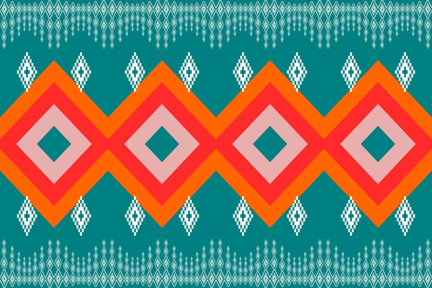 blue seamless geometric ethnic pattern vector