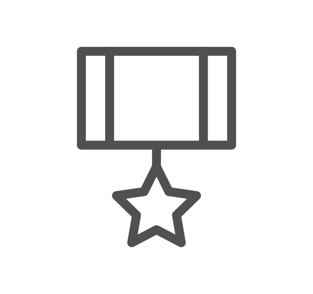 Star icon outline and linear vector. vector