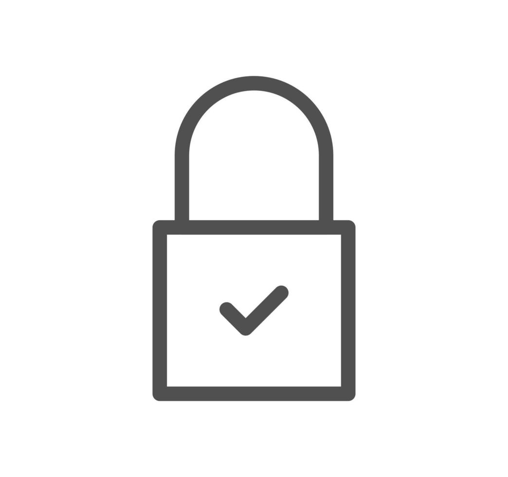 Confirm icon outline and linear vector. vector