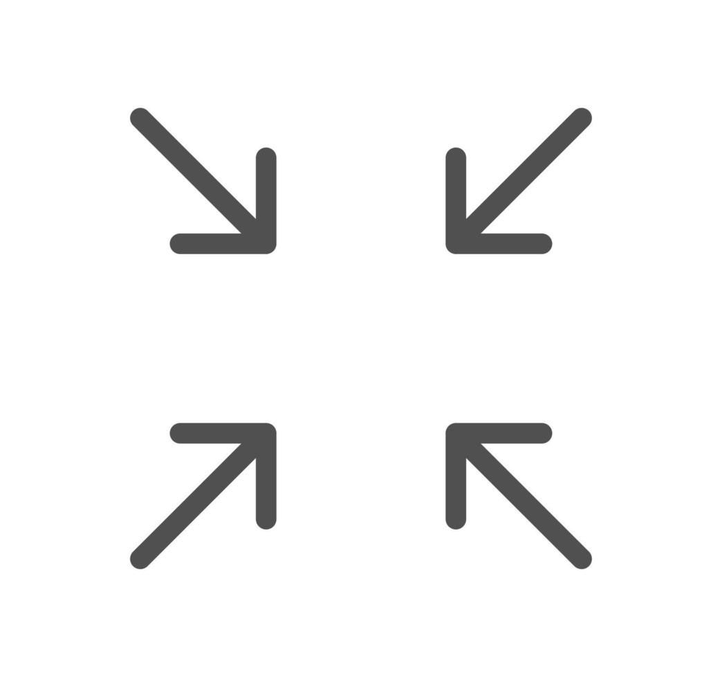 Arrow icon outline and linear vector. vector