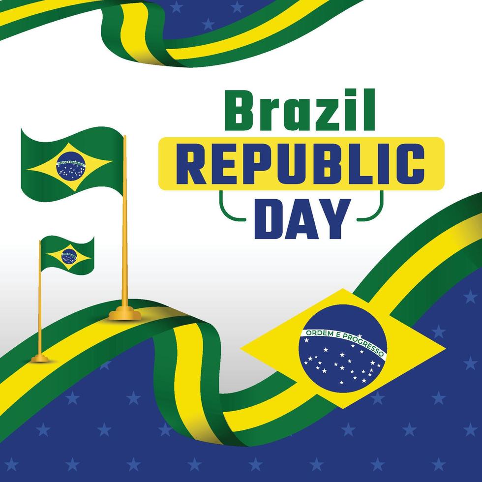 Brazil Republic Day Vector Illustration template
