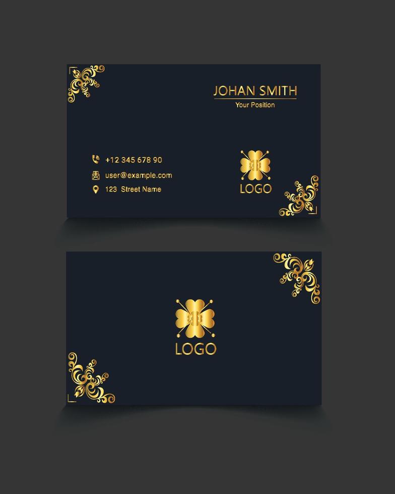 Luxury business card Design and professional business card vector