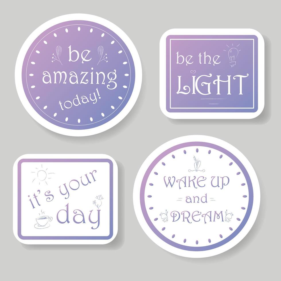 Stickers Be amazing today vector