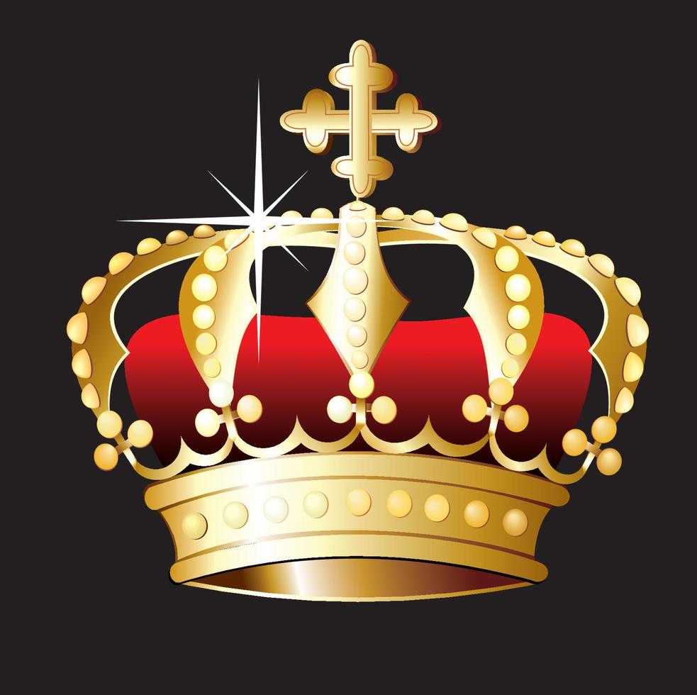 Vector crown. Royal background