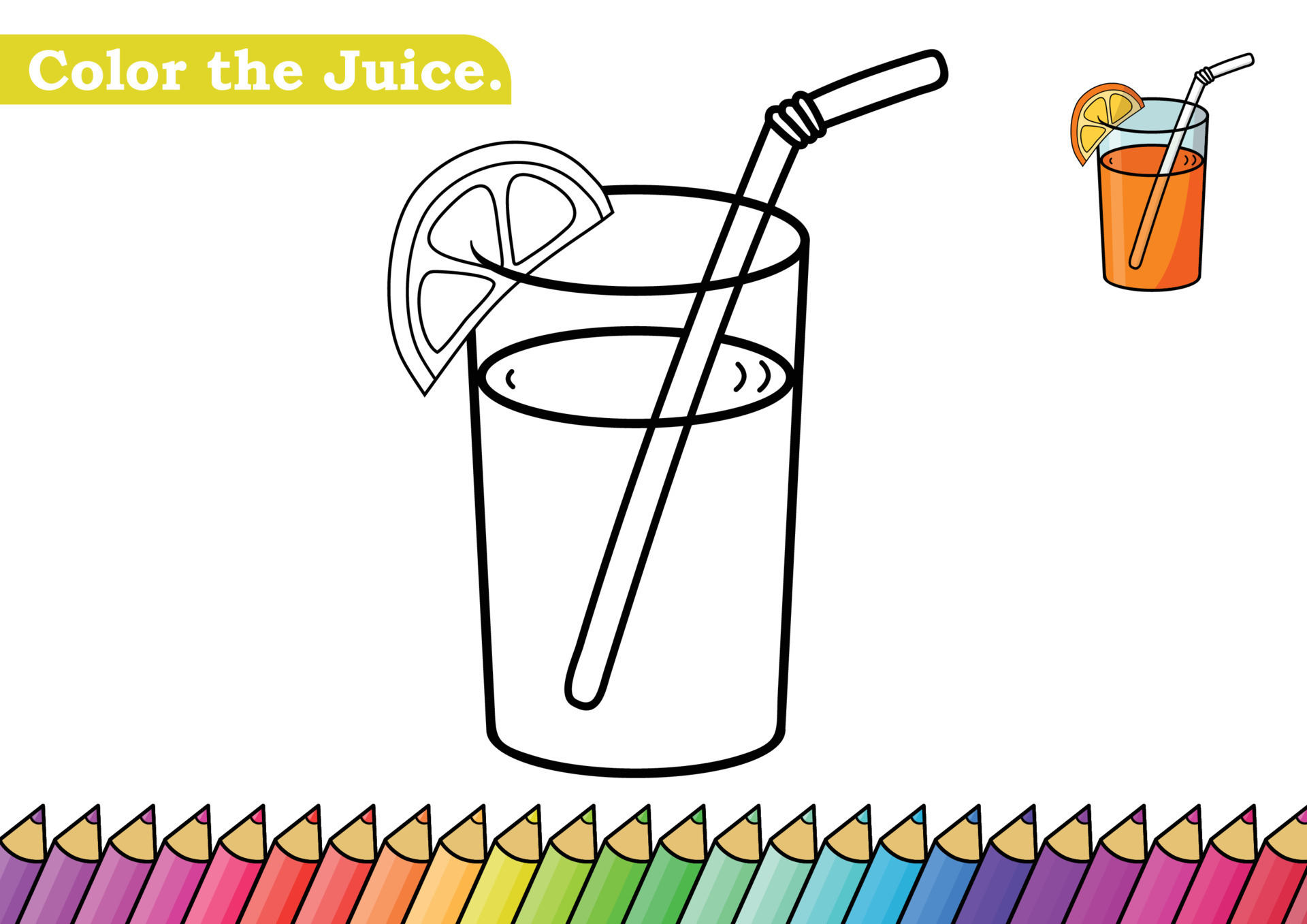 Juice Coloring Pages