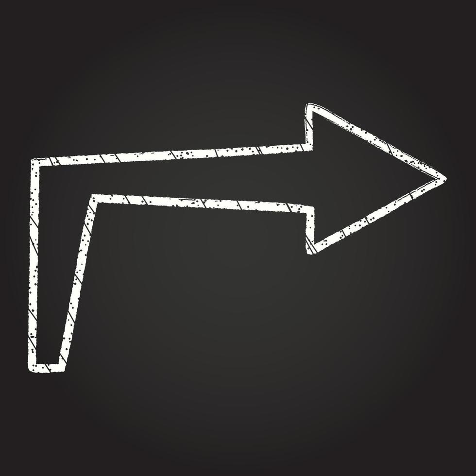 Pointing Arrow Chalk Drawing vector