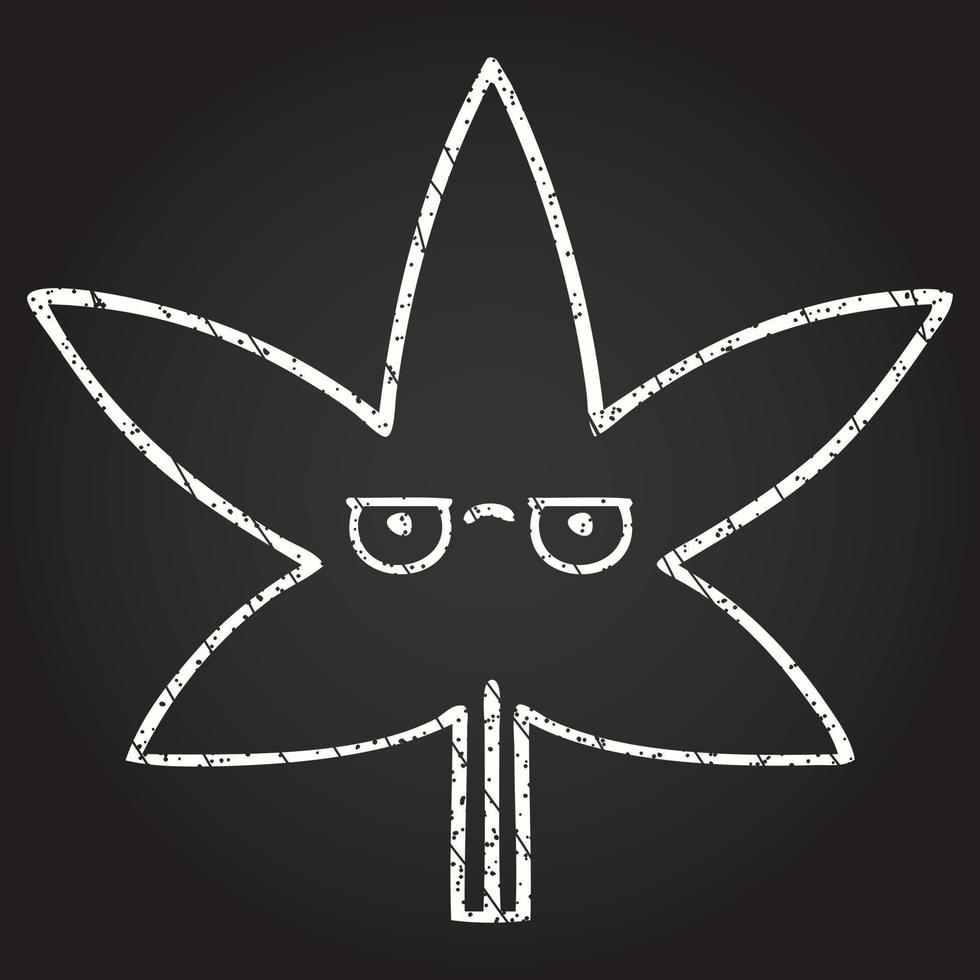 Leaf Chalk Drawing vector