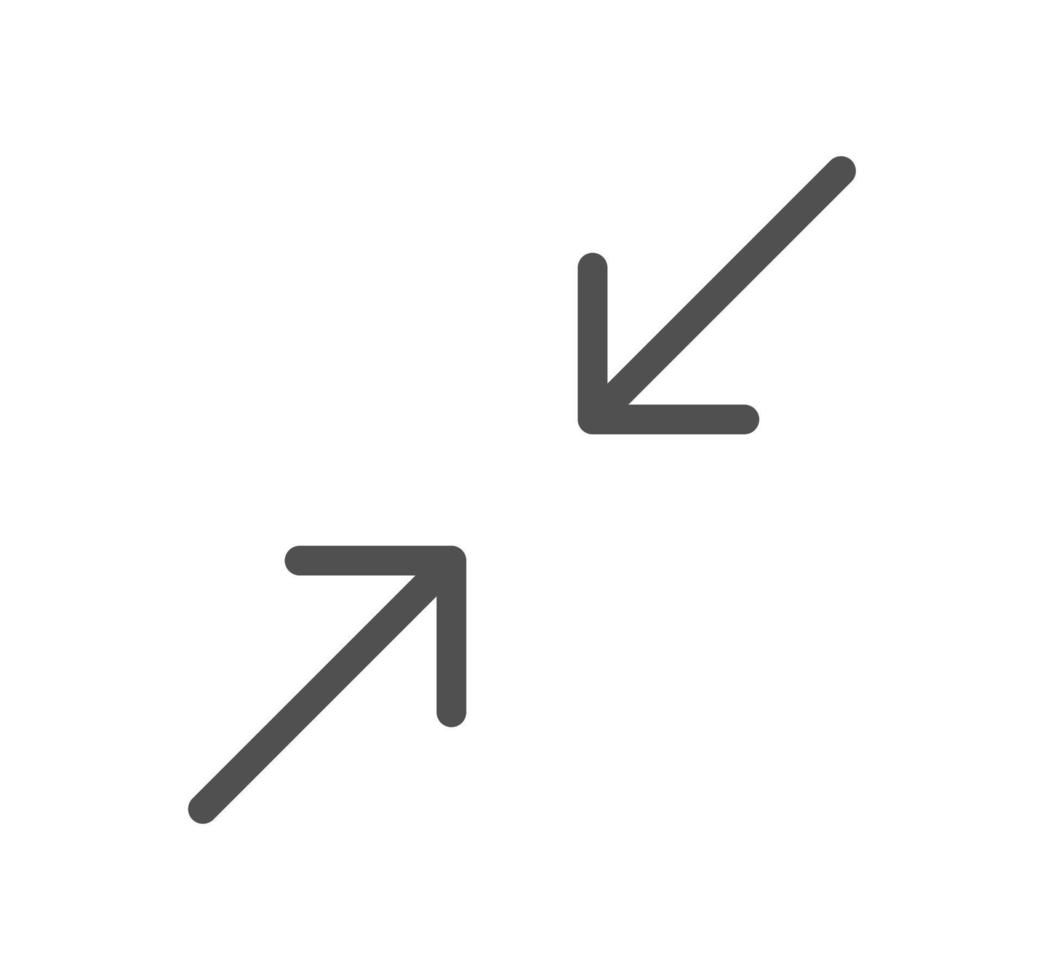 Arrow icon outline and linear vector. vector