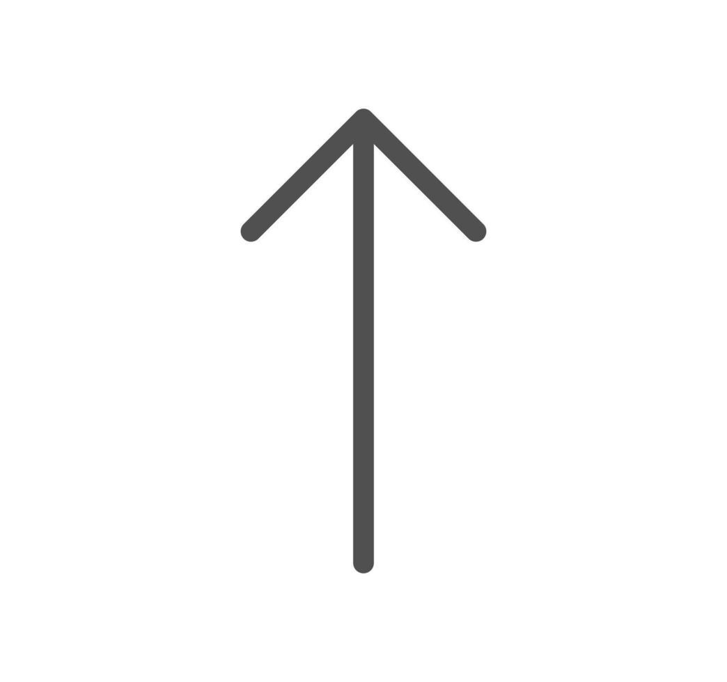 Arrow icon outline and linear vector. vector
