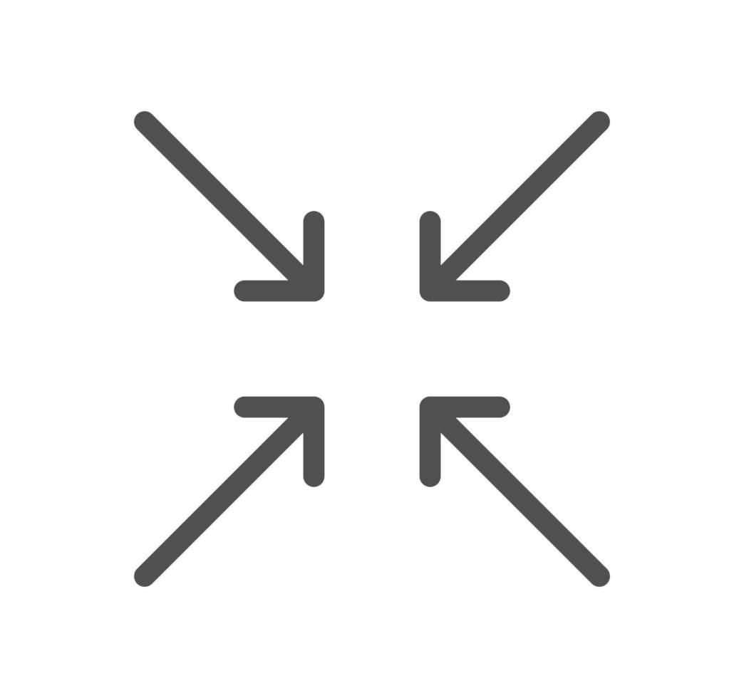 Arrow icon outline and linear vector. vector