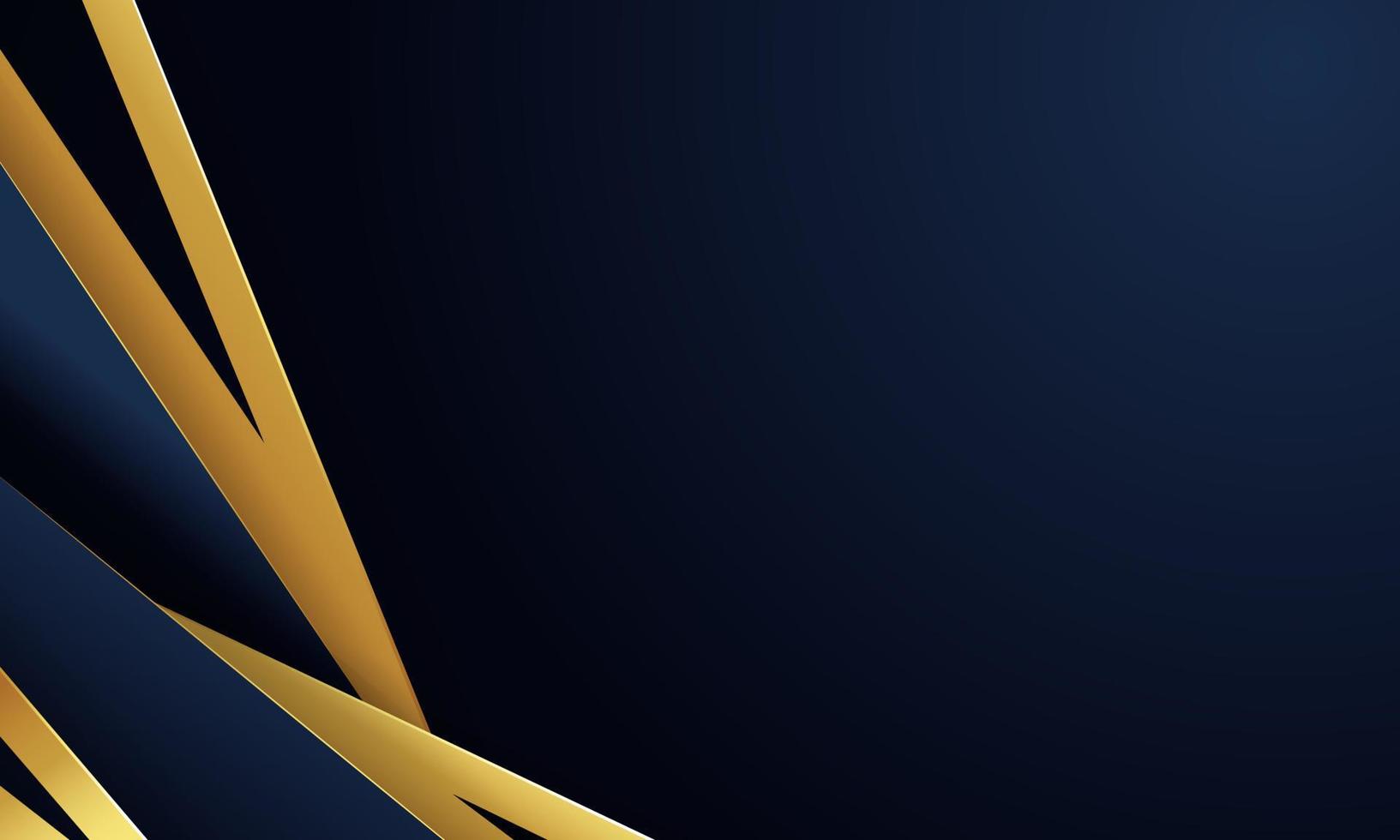 Dark blue background with golden abstract shapes. - Vector. vector