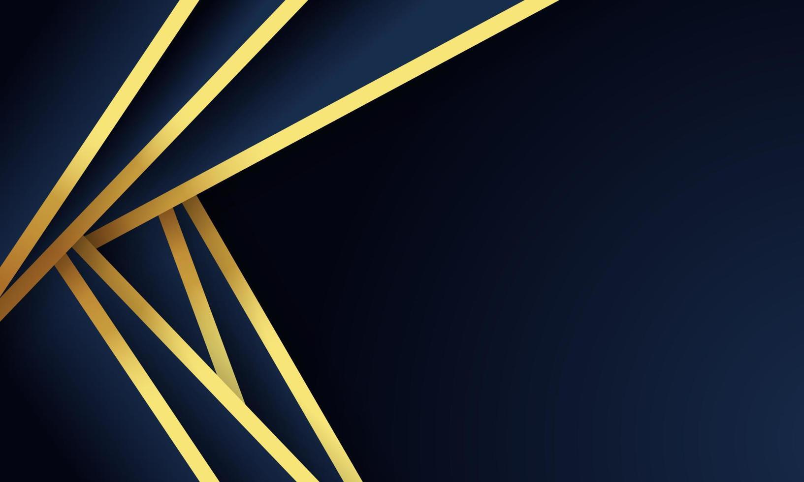 Dark blue background with golden abstract shapes. - Vector. vector