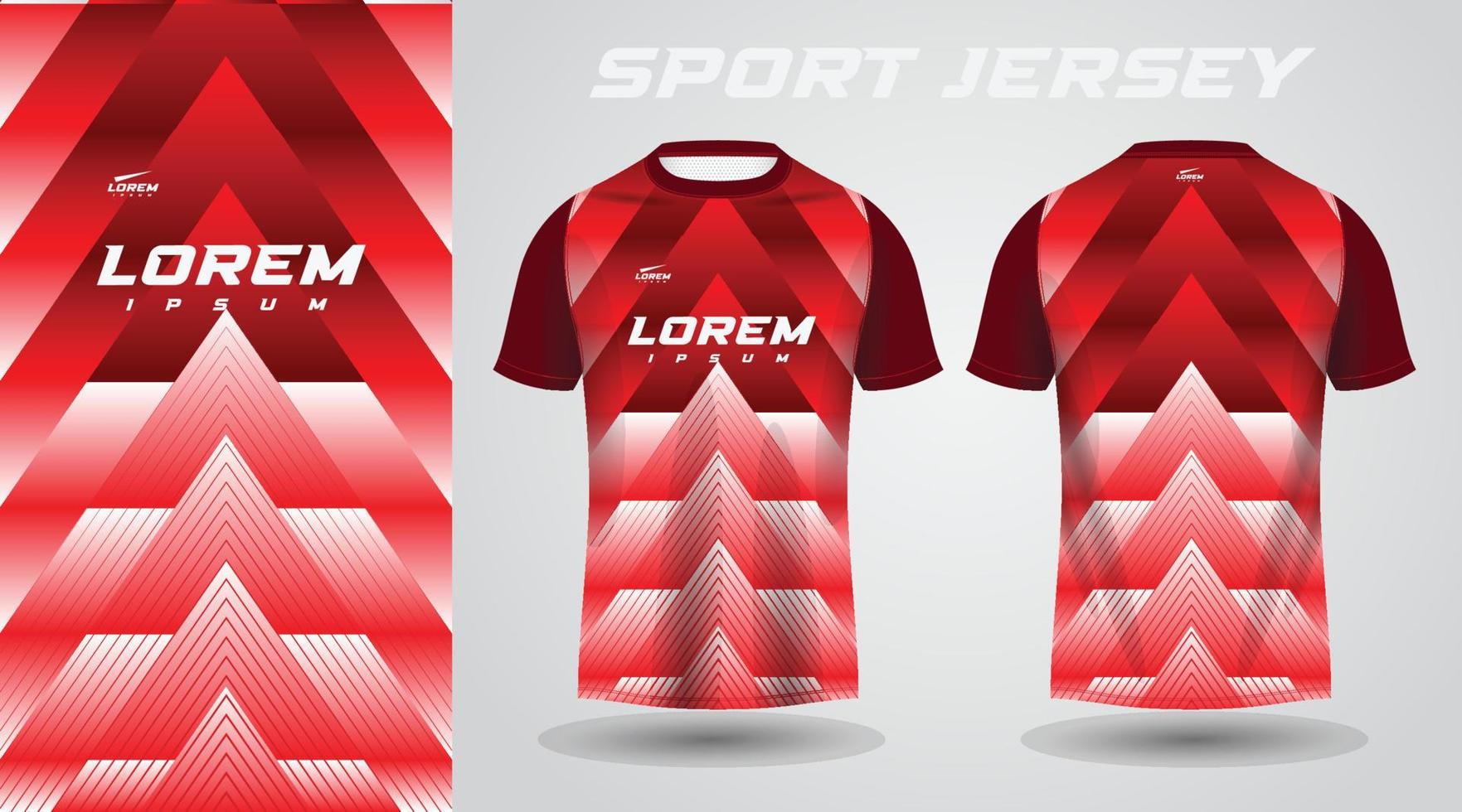 red white shirt sport jersey design vector