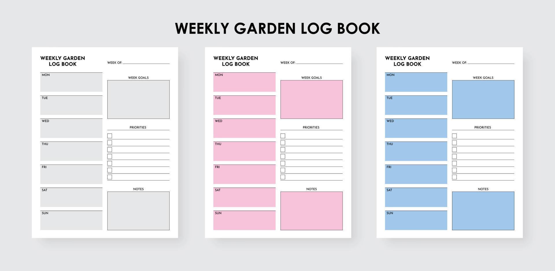 Garden Planner Log Book, Garden journal and plant growing tracker notebook vector