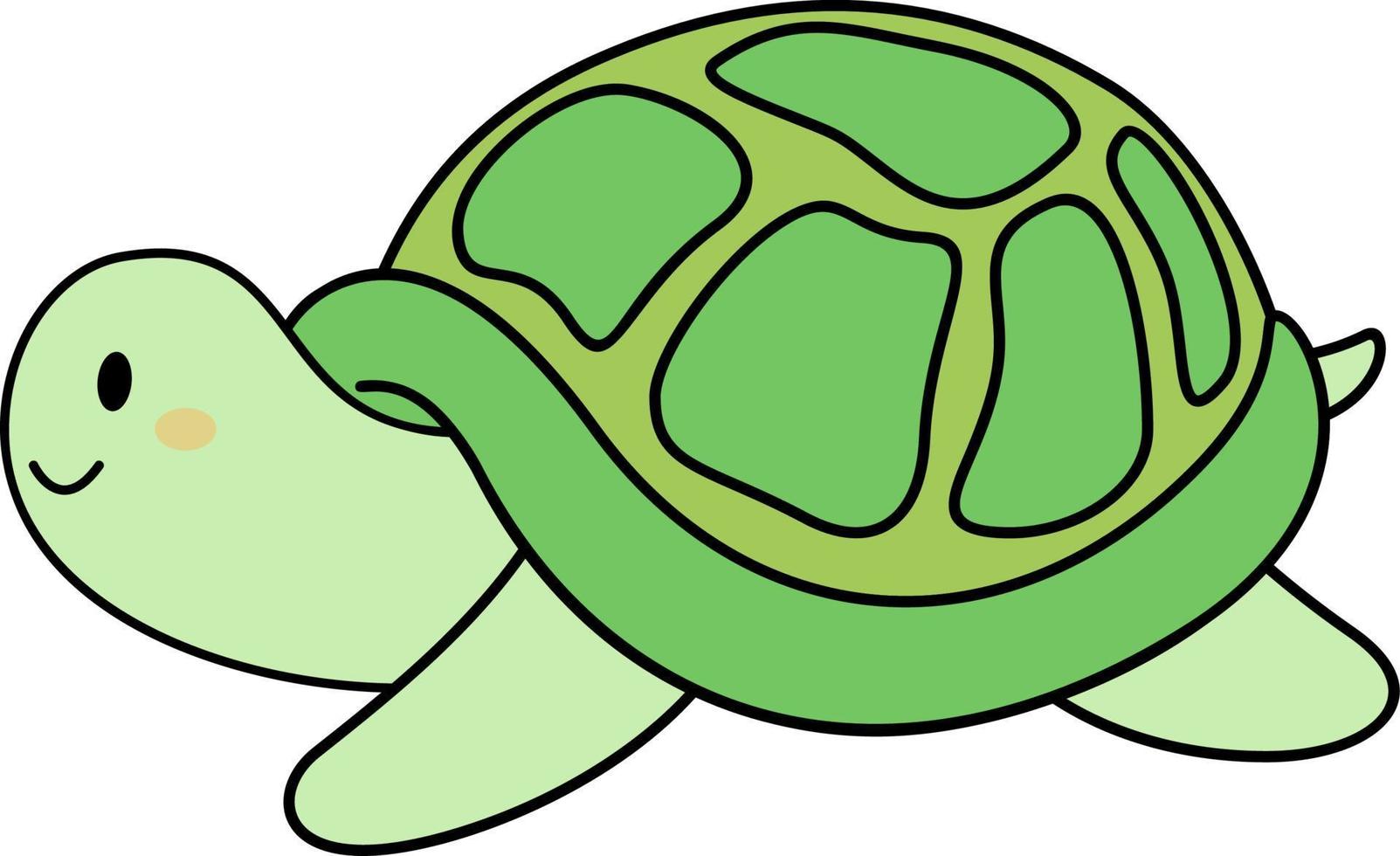 Crawling Turtle Illustration vector