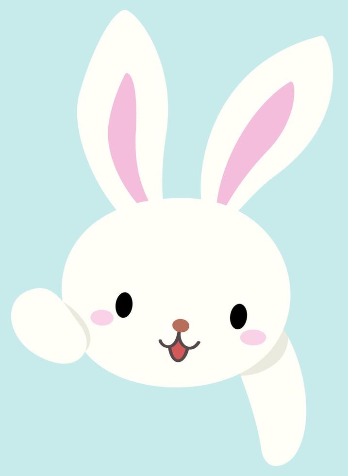 Rabbit Stretches a Hand Down vector