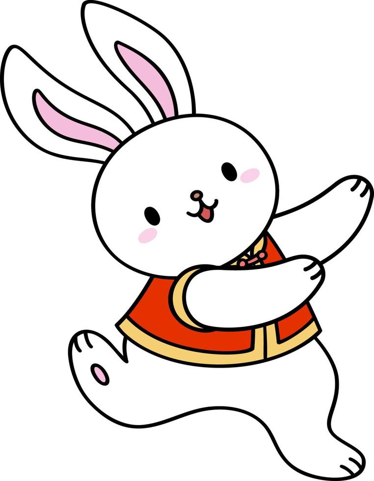 Rabbit Raising one Foot vector