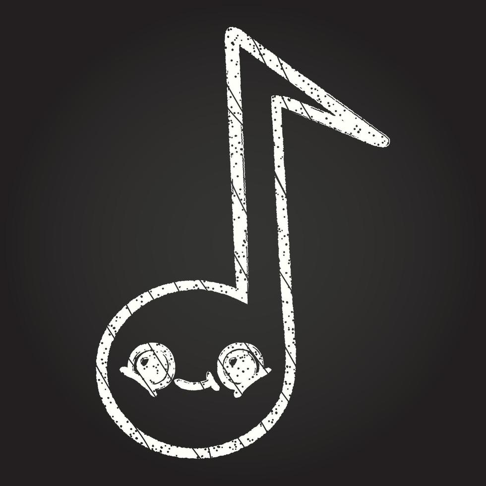 Music Note Chalk Drawing vector