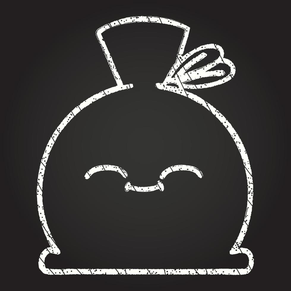 Happy Sack Chalk Drawing vector