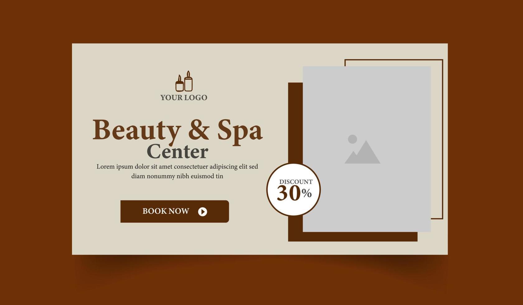 beauty and spa social media marketing promo video thumbnail. video cover photo for editable web banner and live stream business video thumbnail. vector