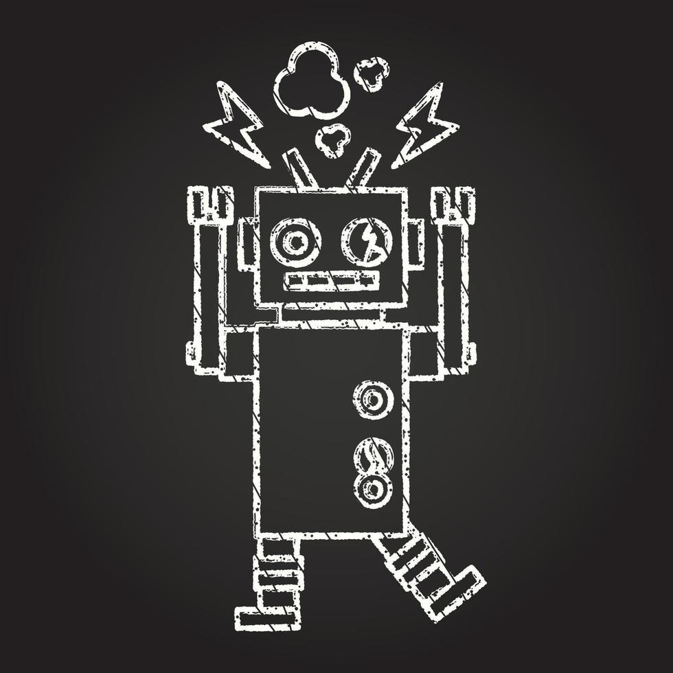 Robot Chalk Drawing 13107643 Vector Art at Vecteezy