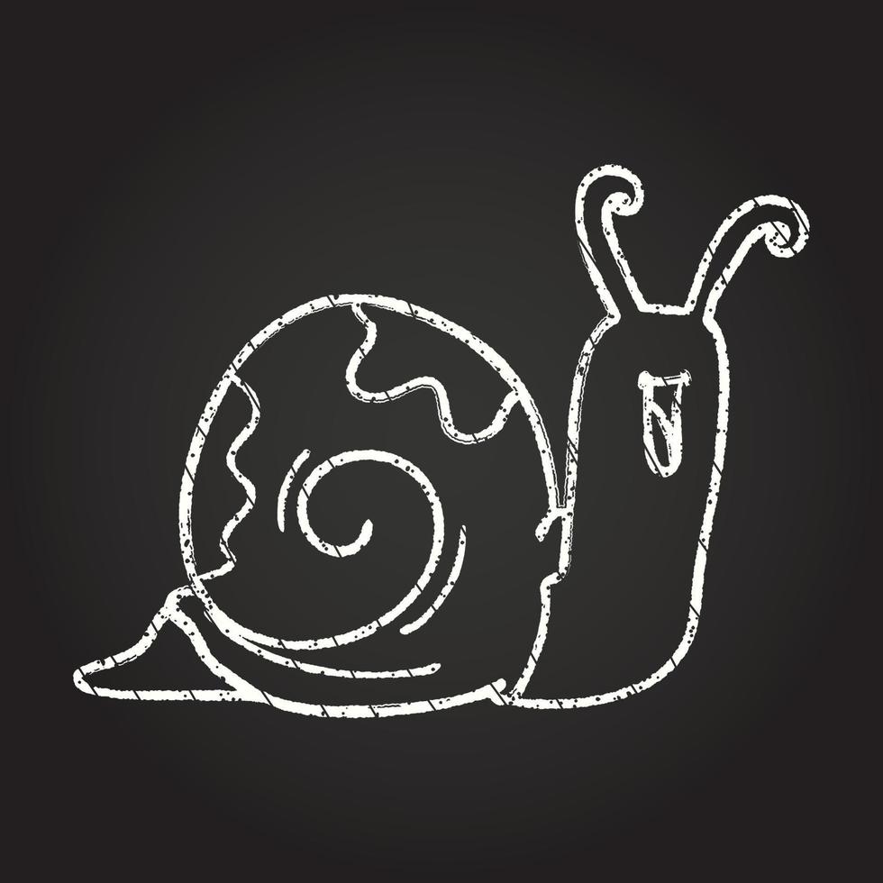 Scribbly Snail Chalk Drawing vector