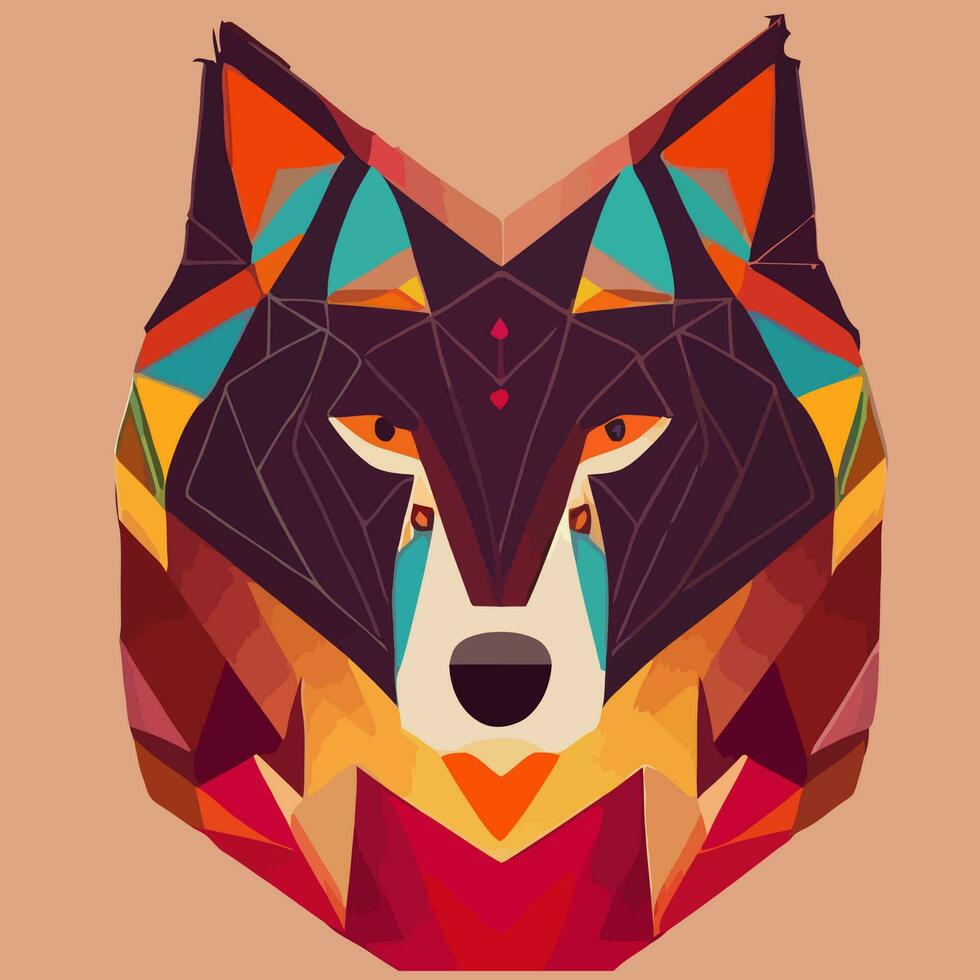 illustration Vector graphic of wolf in hand drawn style isolated good for logo, mascot, print or customize your design