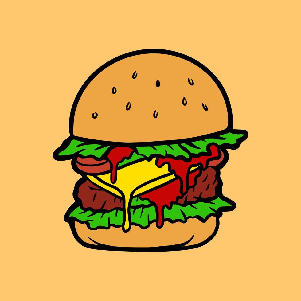 arte vectorial de hamburguesa vector