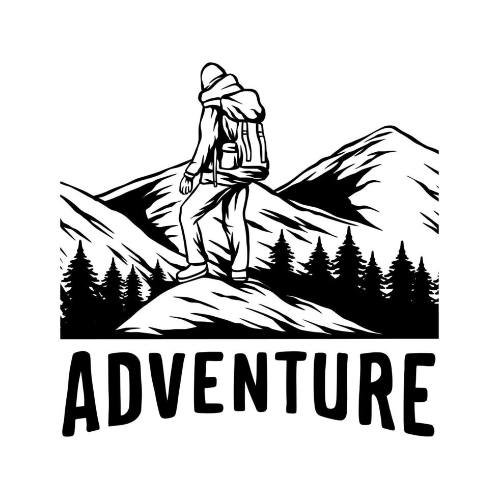 Adventure Hand drawn vector