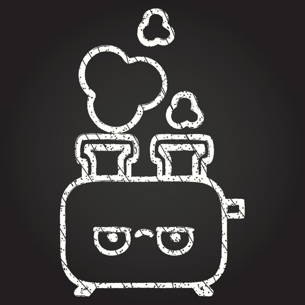 Toaster Chalk Drawing vector