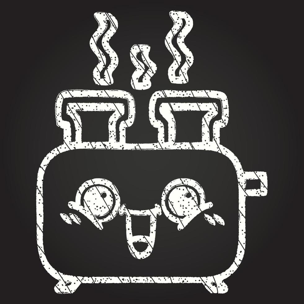 Toaster Chalk Drawing vector