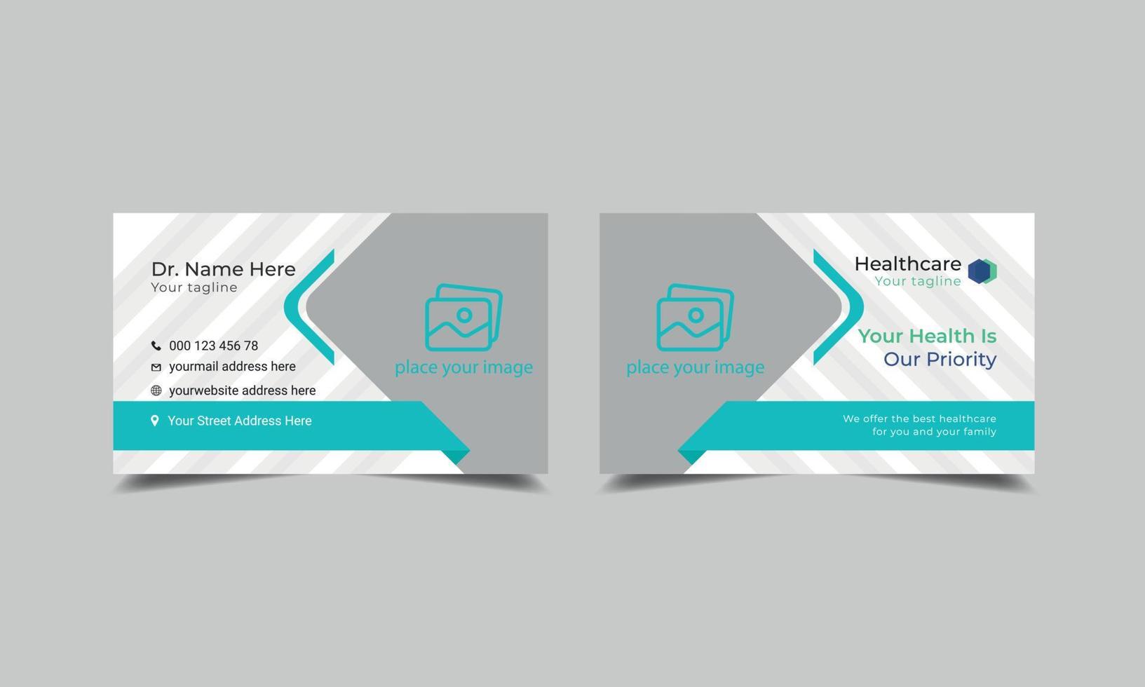 Medical Healthcare Business Card Template vector