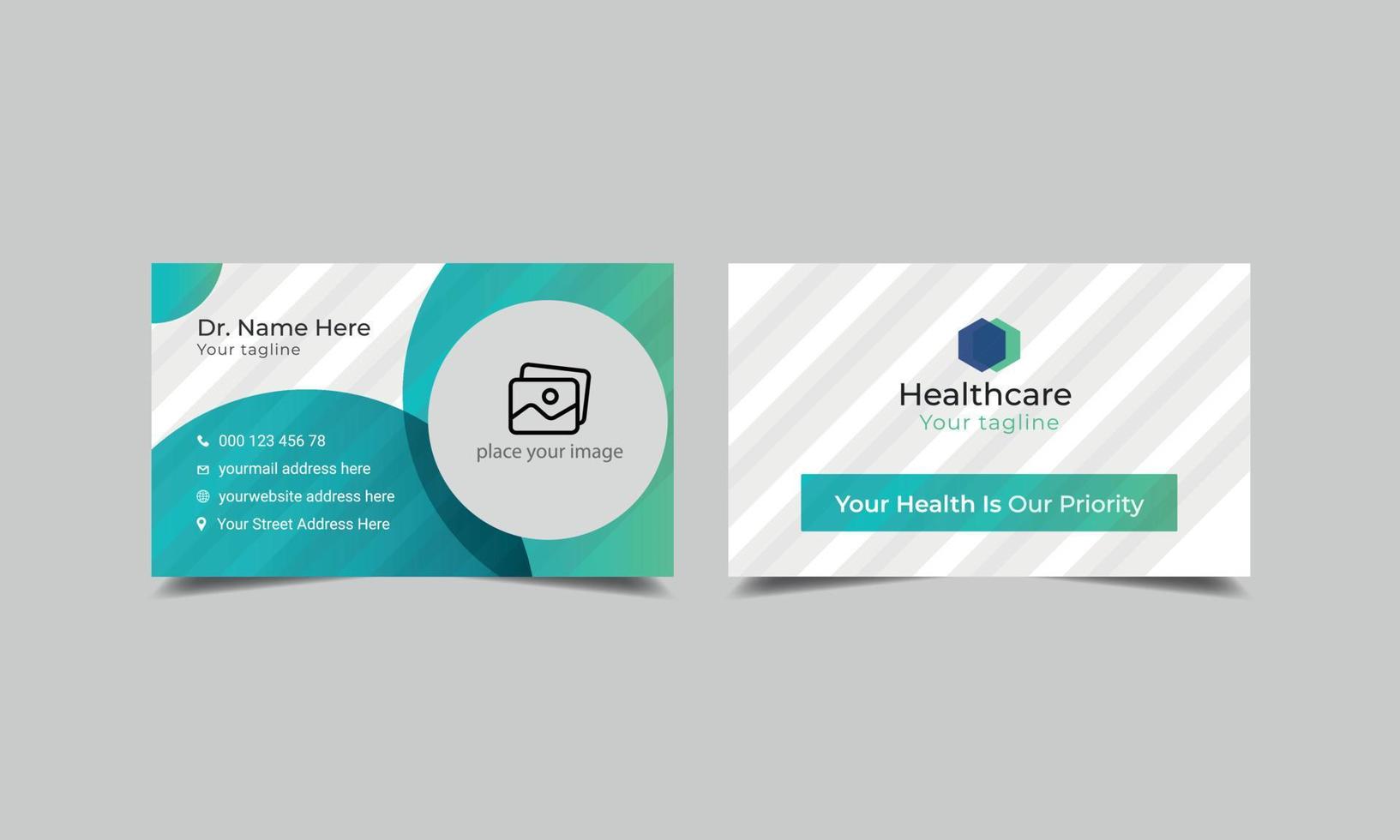 Medical Healthcare Business Card Template vector